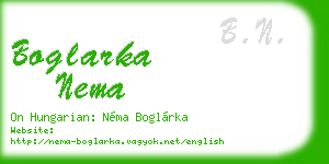 boglarka nema business card